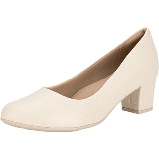 Sapato Feminino Salto Grosso Piccadilly 110072 A0080072 Bege
