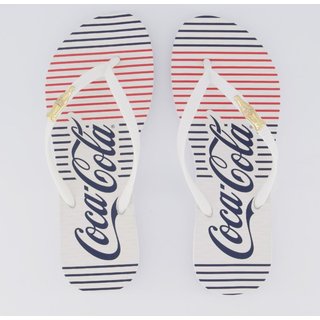Chinelo Coca Cola Classic Lines Feminino Branco