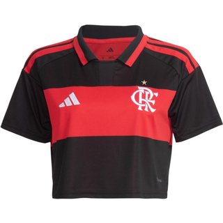 Camisa Cropped I CR Flamengo 26 adidas Performance Vermelho