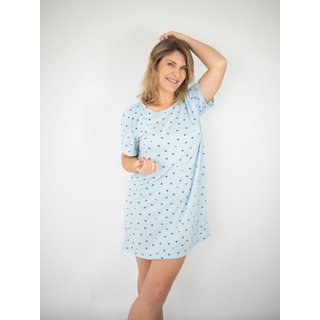 Camisola Manga Curta Poliviscose – Azul Estrelas
