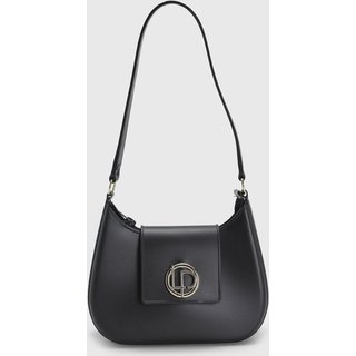 Bolsa Feminina Lança Perfume Média Logo Metálico Preta