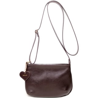Bolsa Transversal em Couro Artlux Café 9063