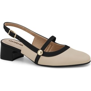 Slingback Feminino Almond Elegante Comfortflex 2598332-7