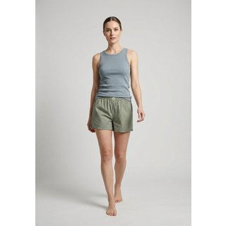 Conjunto Pijama Curto Feminino Hering Listrado Azul