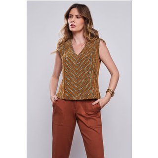 Blusa Rubinella Tweed Solari Unica