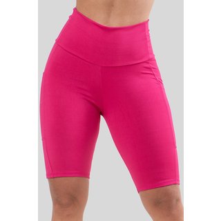 Bermuda Biker Diluxo Com Bolso Rosa