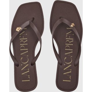 Chinelo Feminino Lança Perfume Detalhe Metálico Marrom