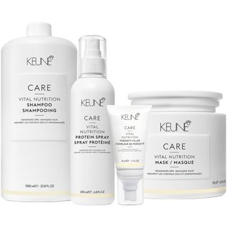 Kit Keune Care Vital Nutrition Shampoo Litro Mask Protein Porosity Filler (4 produtos)