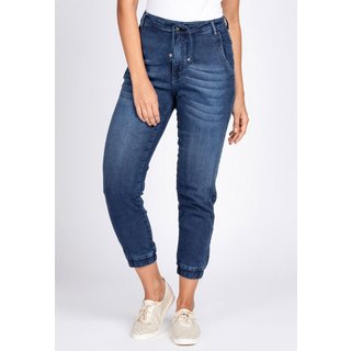Calça Jogger Jeans Bloom Moletom Elástico Barra