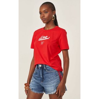 Camiseta Comfort Com Estampa Colcci Vermelho Ife