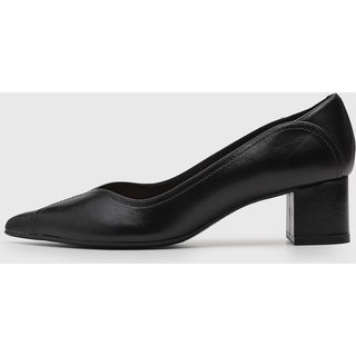 Scarpin Feminino Arezzo Salto Bloco Bico Fino Preto