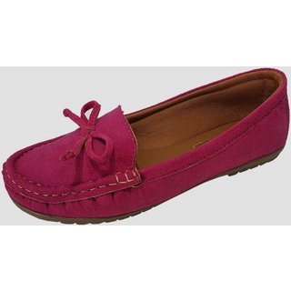 Sapatilha Mocassim Moda Pé Costurado À Mão Conforto Cor Pink