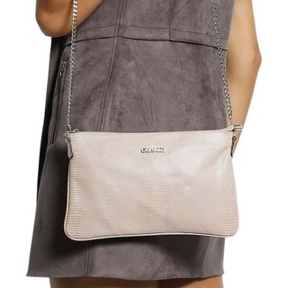 Bolsa Clutch Transversal em Couro Griffazzi Nude