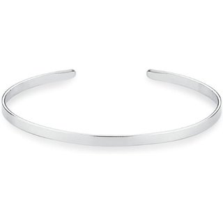 Infantil - Bracelete Liso Delicado Vazado Semijoia Banhado a Ródio Ania Store