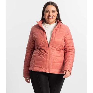 Jaqueta Microfibra Feminina Plus Size Secret Glam Laranja