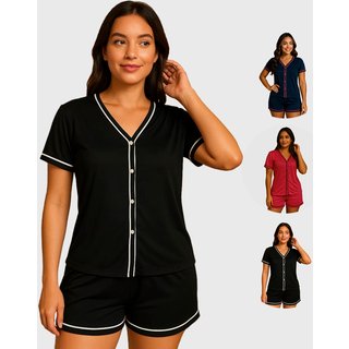 Kit 2 Pijama Tetê Variedades Blogueira Manga Curta Conjunto Feminino Americano Conforto para Dormir Multicolorido