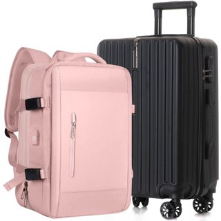 Kit Mala De Viagem 10kg De Bordo Kit Mochila Para Viagem Expansível Executiva Avião Bordo Luisa Rinaldi Preto