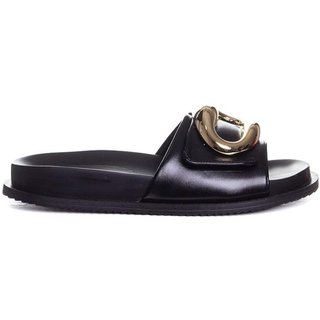 Tamanco Flatform Pixolé Bridão Preto Incolor