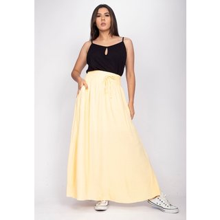 Saia Longa Amazonia Vital Viscose Amarela