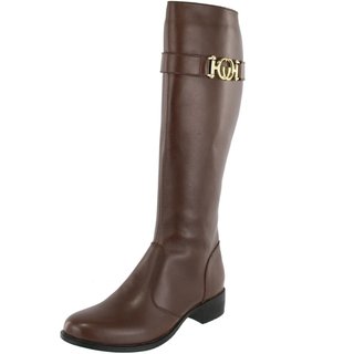 Bota Couro Montaria Cano Longo Metal Lancamento Agnes Veronez Marrom