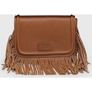 Bolsa Feminina Santa Lolla Franjas Caramelo