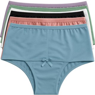 Kit 5 Calcinhas Cós Alto Reflexo Íntimo Cintura Reforçada Maternidade Segura Barriga