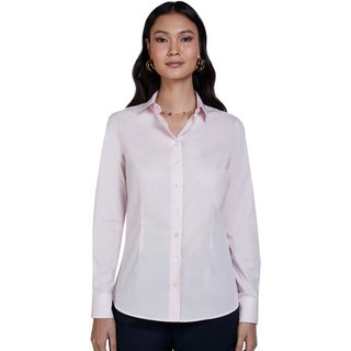 Camisa Dudalina Tricoline Slim Ou24 Rosa Claro Feminino