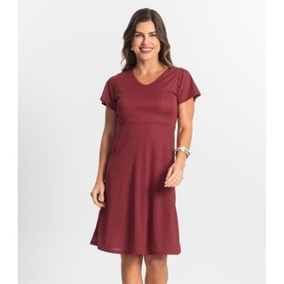 Vestido Feminino Evasê Estampado Select Vermelho