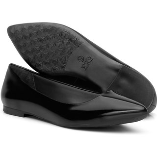 Sapatilha bico fino Casual Comfort Dia a Dia Preta