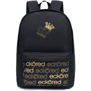 Mochila Ecko Feminina Preta Casual Escolar