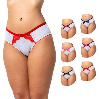 Kit 10 Calcinhas Tetê Variedades Em Algodão Modelagem Perfeita Detalhes em Renda