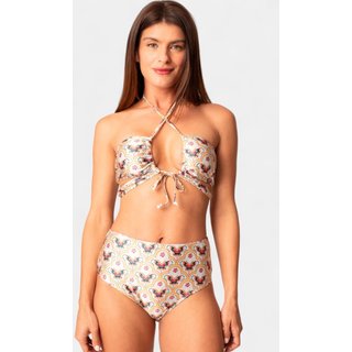 Biquíni Areia Branca Baly Hot Pant Borboleta Nude