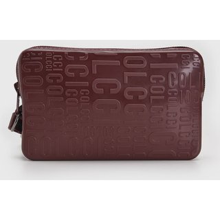 Clutch Colcci Monograma Alça Mão Bordô