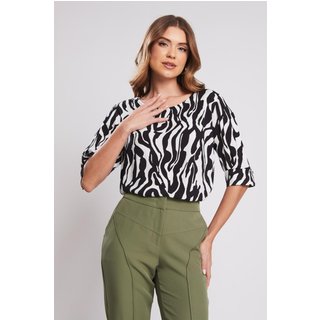 Blusa Rubinella Manga 3/4 Zebra Unica