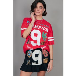 T-Shirt Oversized Vermelha Champion marinaegabriella