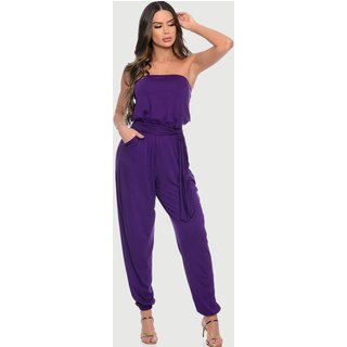 Macacão Tomara que Caia Com Punho B'Bonnie Lyra Roxo