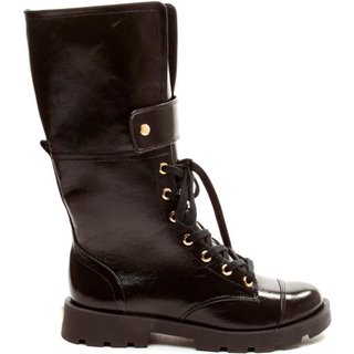 Bota Couro Preto Cano Médio Cecconello 2622004-1