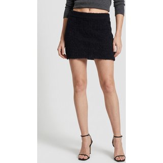 Saia Feminina Cantão Tricot Pelinho Curta Preta