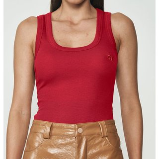 Regata Colcci Slim Gola Aberta In25 Vermelho Feminino