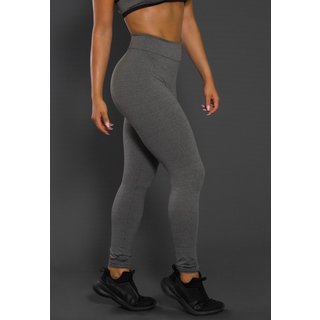 Calça Legging Cintura Alta Diluxo Academia Cinza Mescla