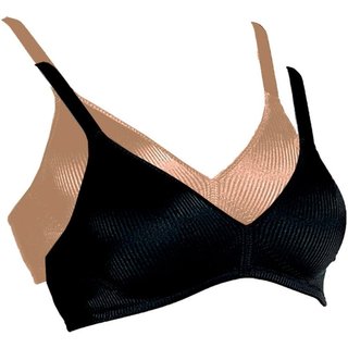 Kit com 2 Sutiãs sem Aro e sem Bojo Moderato Demillus 61100 Preto