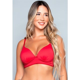 Sutiã Bella Fiore Modas com Bojo Molinho Flex sem Arco Soft Vermelho