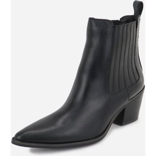 Bota Maria Paua Store Chelsea Country Feminina Em Couro Cano Curto Salto Preto