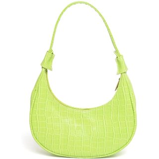 Bolsa Feminina Anna Andrade Meia Lua Bolsa De Ombro Tiracolo Bolsa Média Tendência Verde