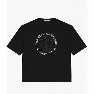 Camiseta Plus Size em Meia Malha Secret Glam Preto