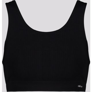 Top Canelado Selene Sem Costura Feminino Preto