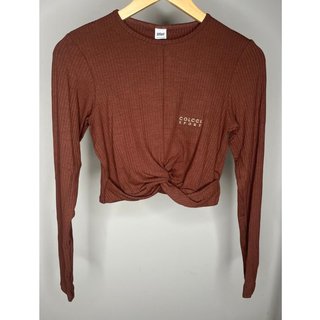 Blusa Colcci Sport Canelada Slim Marrom