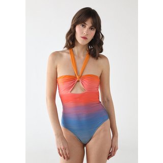Maiô Feminino FARM Maritime Ombre Degradê Laranja