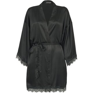 Robe Manga Curta Cetim Renda Angelina Verde Nori