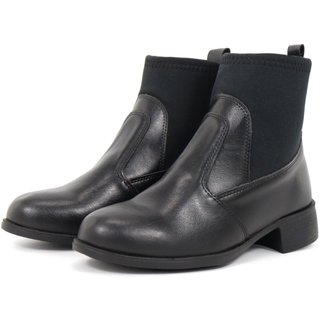 Bota Cano Curto Feminina Casual com Elastico Urbana Confortável Preta